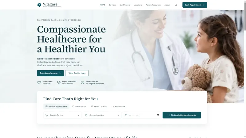 VitaCare — Healthcare Clinic Website preview