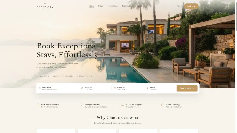 Caelestia Hotels — Hotel Booking & Management preview