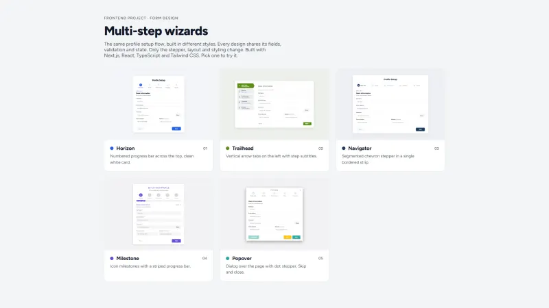 Multi-Step Form Designs preview